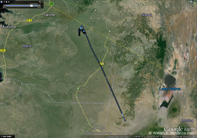 277-Flight Track to Serengeti