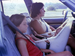 family wearing seatbelts