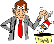 caricature of person quitting